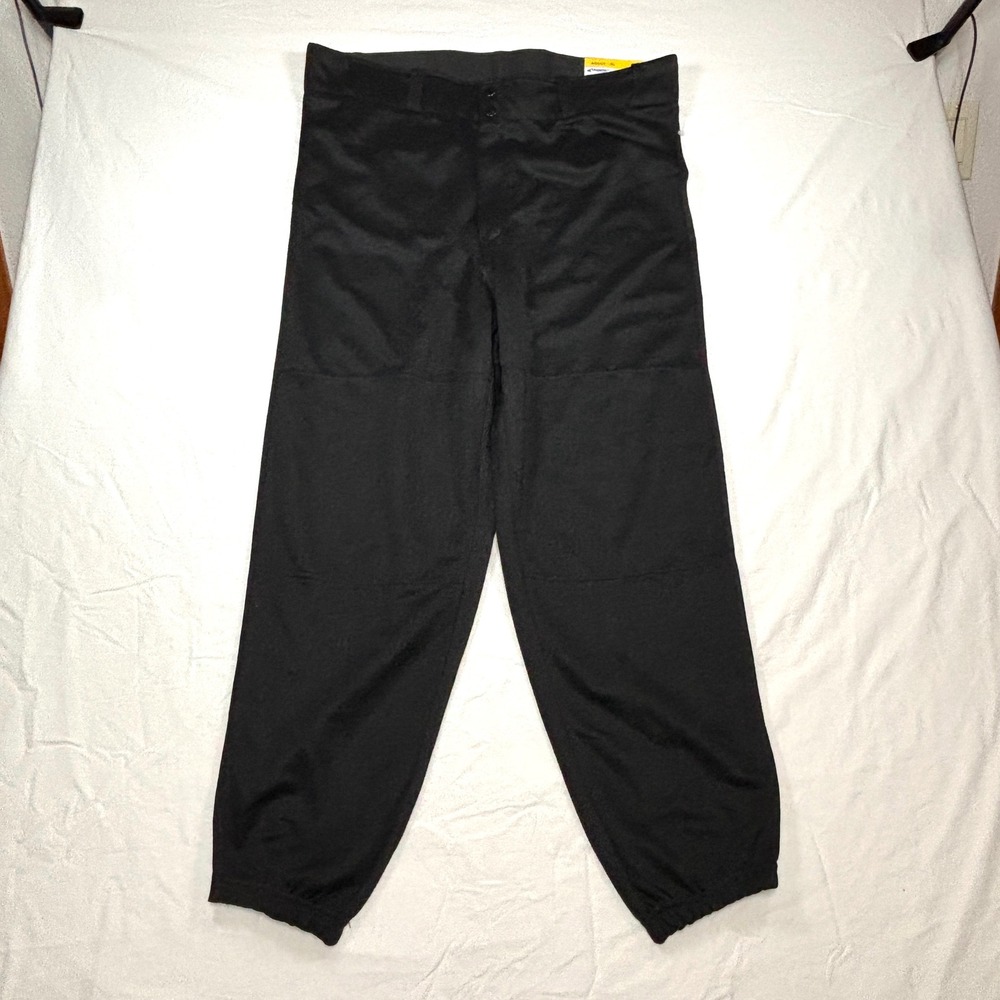 NEW‎ Champro Performance Baseball Pants Black Adult XL Elastic Waist Bottoms